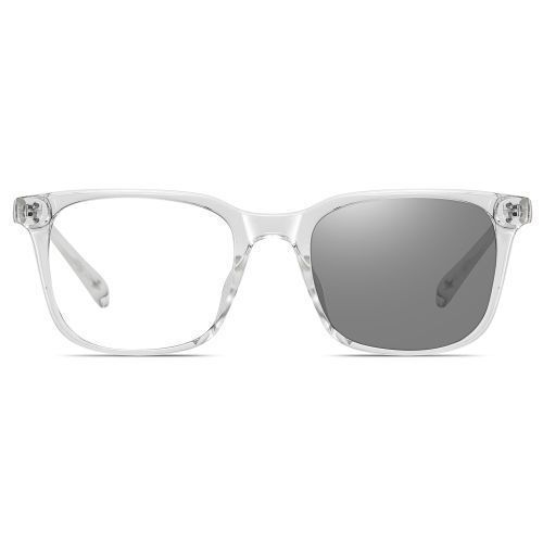 Transparent Photochromic Anit Blue Light Glasses Rectangle Eyewear Frame