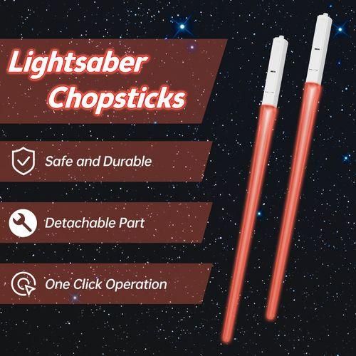 2 Pair Lightsaber Chopsticks Light Up LED 9 Colorful Color
