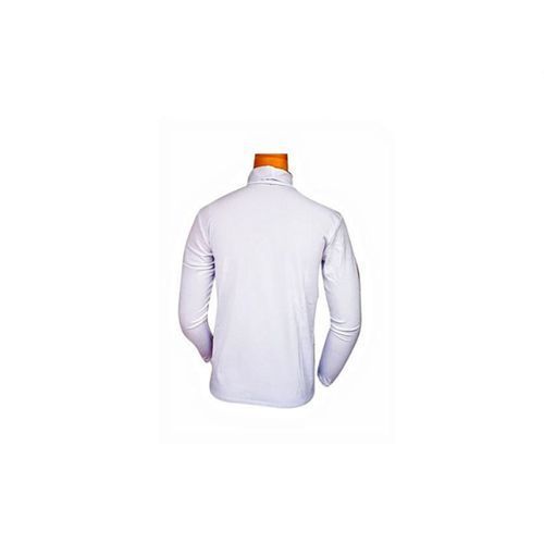 Mens High -Necked Long  Sleeved T-Shirt -White.