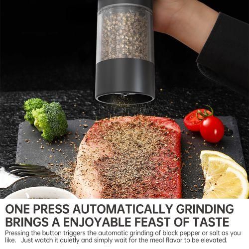 Electric Salt And Pepper Grinder Set With Storage Base