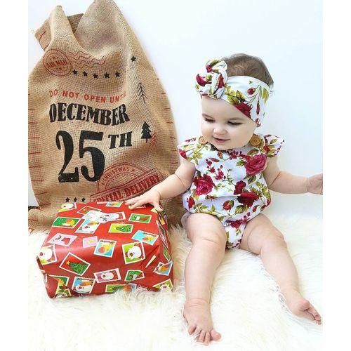2pcs Newborn Baby Clothes Jumpsuit Toddler Romper Headband