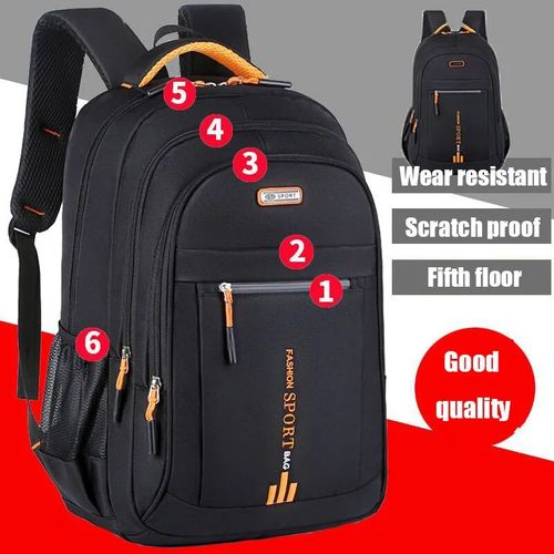 Men's Backpack, Laptop Bag - Black