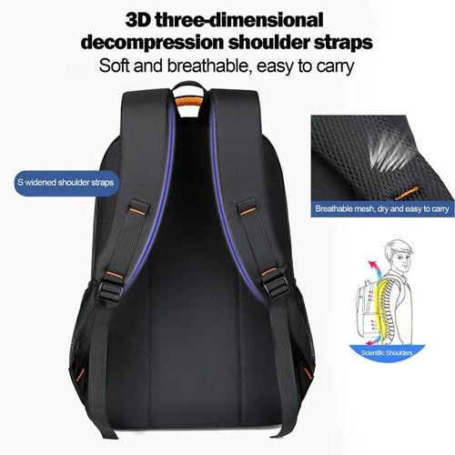 Men's Backpack, Laptop Bag - Black