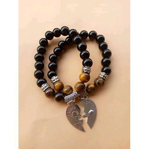 Other Love And Key Bracelet Black And Gold Color And Silver