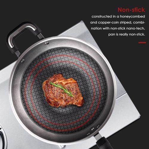 Nonstick Pan Saucepan with Lid Stainless Steel Nonstick