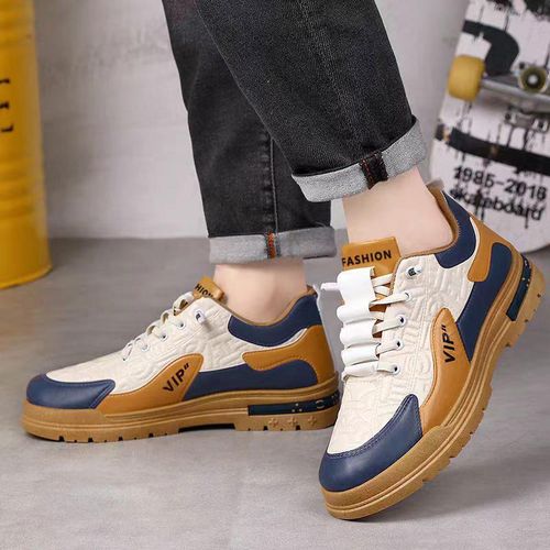 ALagzi Men's Hot Selling Fashion Board Shoes - White Khaki
