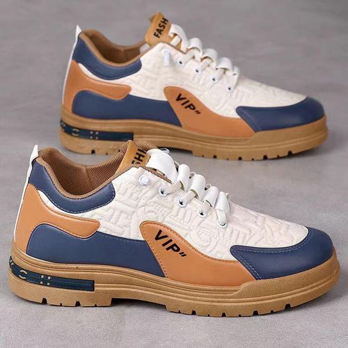 ALagzi Men's Hot Selling Fashion Board Shoes - White Khaki