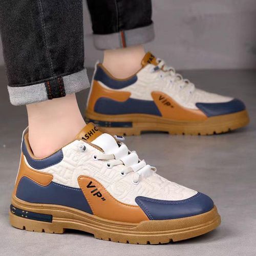 ALagzi Men's Hot Selling Fashion Board Shoes - White Khaki