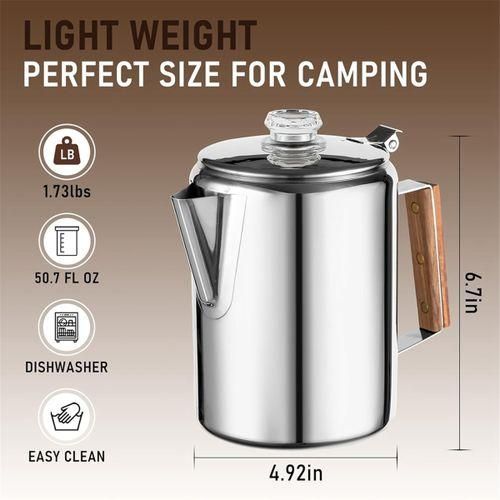 Coffee Percolators Stovetop for Camping, Percolator Coffee P