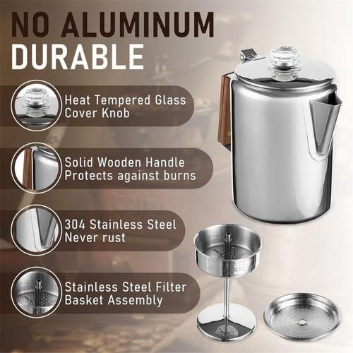 Coffee Percolators Stovetop for Camping, Percolator Coffee P