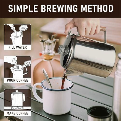 Coffee Percolators Stovetop for Camping, Percolator Coffee P