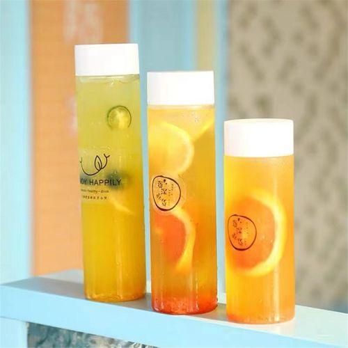 10Pcs 400Ml13.5Oz Plastic Juice Bottle Transparent Coarse C