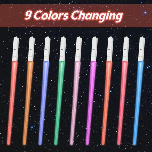 4 Pair Lightsaber Chopsticks Light Up LED 9 Colorful Color