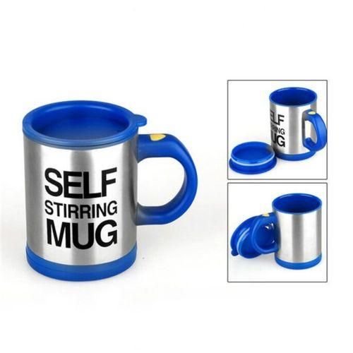 400ml Mugs Automatic Electric Self Stirring Mug Cup Coffee Milk Mixing Mug Smart Stainless Steel Juice Mix Cup DrinkwareDeep Blue