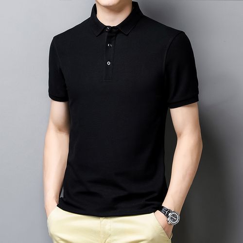Mens Business Polo Shirt For Men -  Black