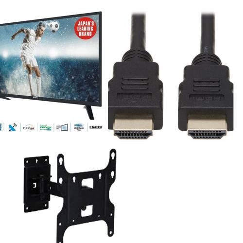Global Star Digital LED TV 32 Inch High Definition Free HDMI+Wall Mount- Black