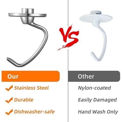 Stainless Steel Dough Hook Attachment for KitchenAid 4.55 Q