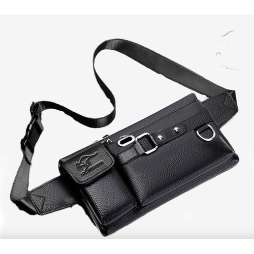 Men's Multipurpose PU Leather Chest Crossbody Bag