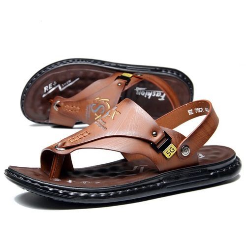 Men's Fashion Outdoor Casual Flip Flops And Sandals - Dark Brown