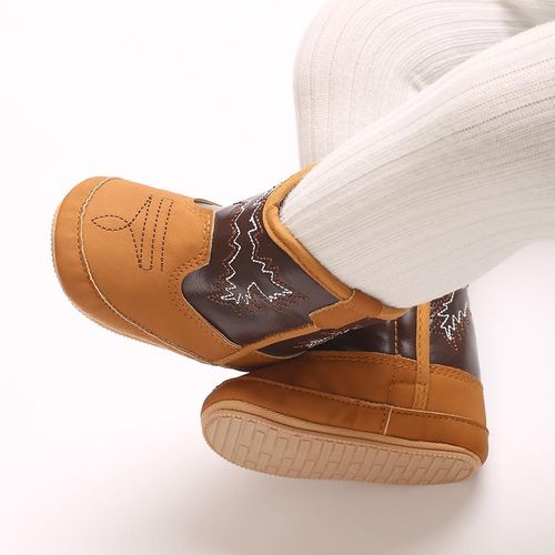 Spring and Autumn style baby shoes for men and women aged 0-1 retro soft rubber sole anti slip wear-resistant and lightweight short boots