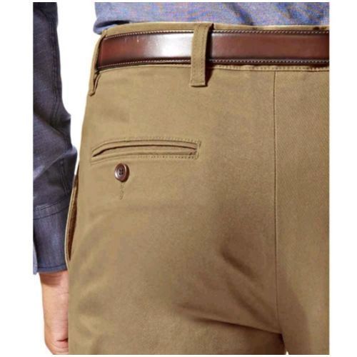Men's Designer Stretching Non-Fading Khaki Pants - Brown