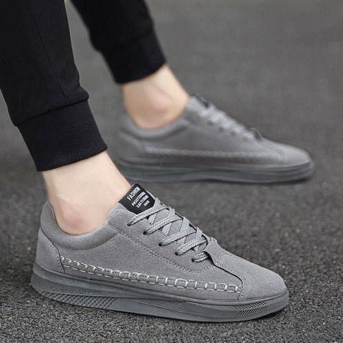 Men's Comfortable Gentle Casual Sport Flannelette Shoes Fashion Sneakers Gray