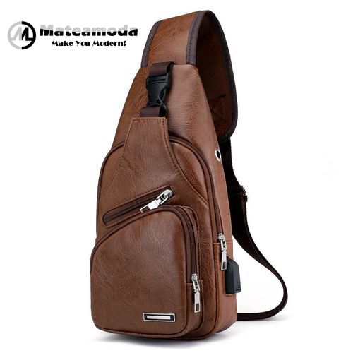 Mateamoda Men Bags Chest Bags Crossbody Bags Shoulder Bags USB Sling Satchel