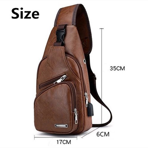 Mateamoda Men Bags Chest Bags Crossbody Bags Shoulder Bags USB Sling Satchel