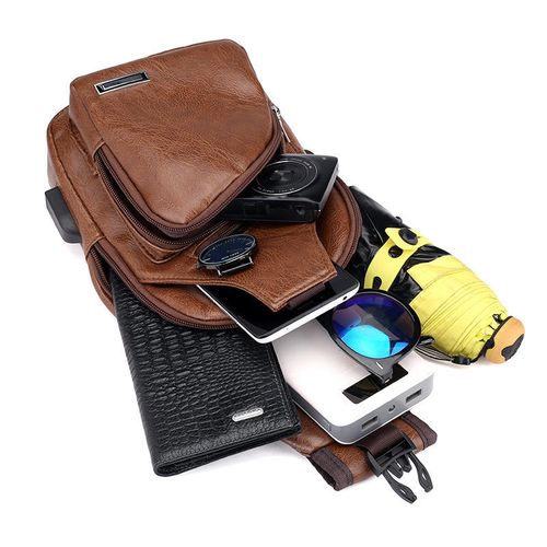 Mateamoda Men Bags Chest Bags Crossbody Bags Shoulder Bags USB Sling Satchel