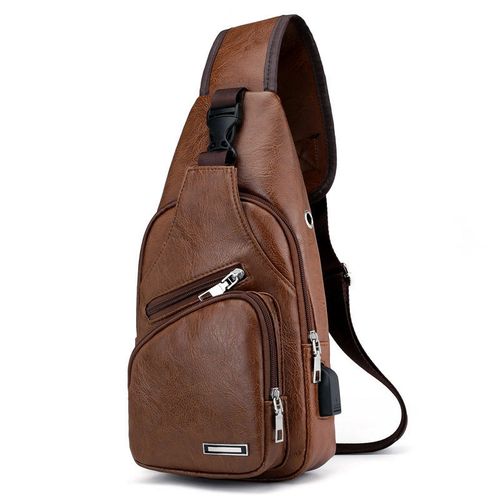 Mateamoda Men Bags Chest Bags Crossbody Bags Shoulder Bags USB Sling Satchel
