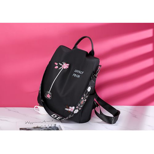 New Embroidery Waterproof Oxford Women Backpack