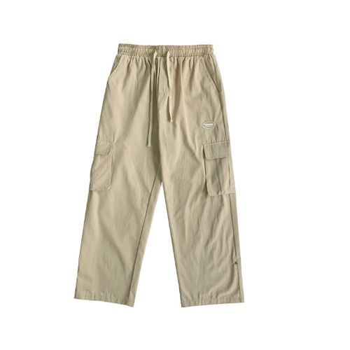 Multiple Pockets Pants Cylinder Loose Broad Leg Waist Casual Male Trousers