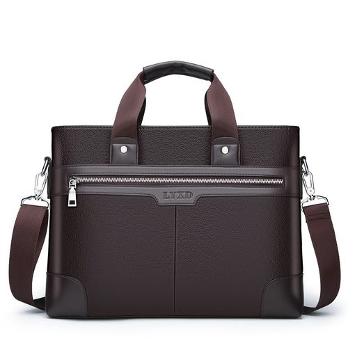 Men's Business Briefcase,Diagonal Handbag,Shoulder Bag,Computer Bag,Handbag - Brown