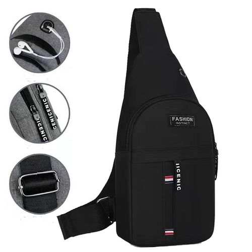 B06 Casual Crossbody Shoulder Chest Bag-Black