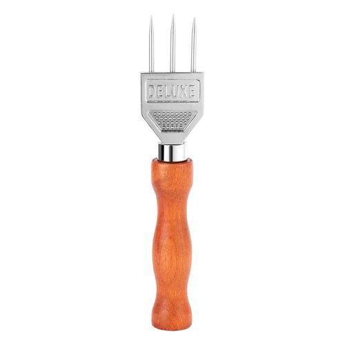 915 Generation Ice Pick  Sturdy Ice with Solid Wood Handle 304 Stainless Steel Three Pronged Ice Crusher for Bartender