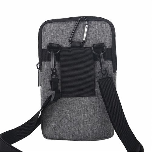 General Men's Cell Phone Waist Bag-grey