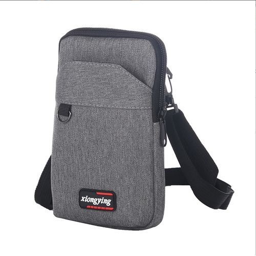 General Men's Cell Phone Waist Bag-grey