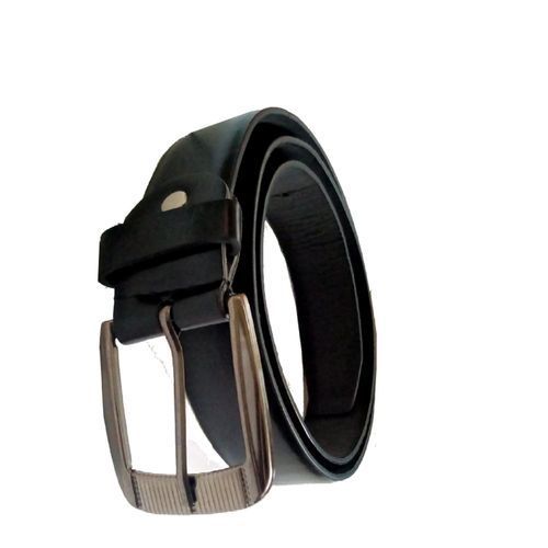 Bundle Of Men's Faux Leather Wallet And Belt - Black