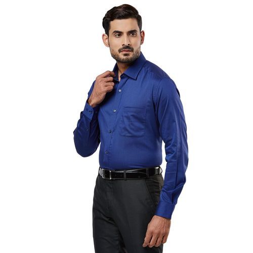 Bundle Of Men's Formal Shirt with Belt Design And Buckle May Vary - Blue, Black.