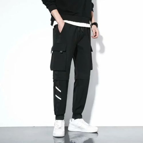 Men Lightweight Summer Pants Multi-pocketcargo Pants Loose Fit Casual