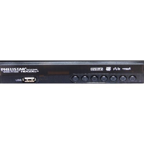 Phelistar DVB T2, Full HD 1080 Free to Air Decoder - Black