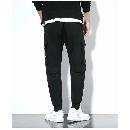 Men Lightweight Summer Pants Multi-pocketcargo Pants Loose Fit Casual
