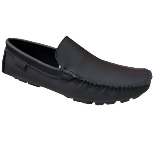 Slip On Moccasins Shoes - Black.