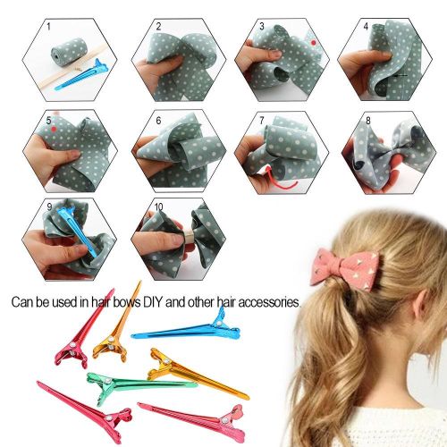 Colorful Hair Clips Steel Flat Prong Alligator Metal Single Hair Clamp Barrette for Bows DIY Accessories Hairpins NO5137