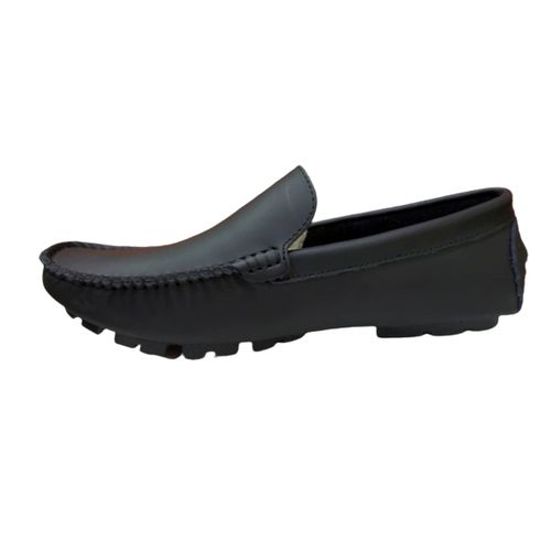 Slip On Moccasins Shoes - Black.