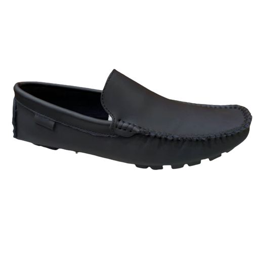 Slip On Moccasins Shoes - Black.