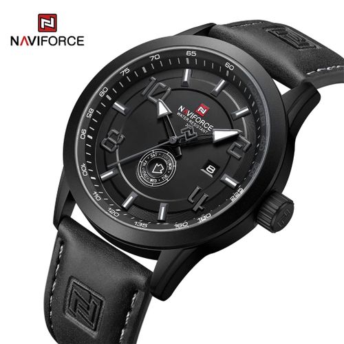 Naviforce Analog Stylish Office And Casual Waterproof Dated Watch - Black