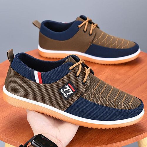 Men's Canvas Sneakers Work Leisure Outdoor Shoes Casual Sports - Brown