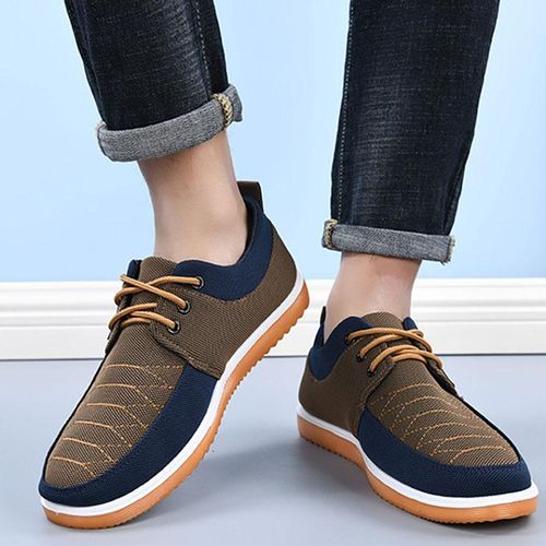 Men's Canvas Sneakers Work Leisure Outdoor Shoes Casual Sports - Brown