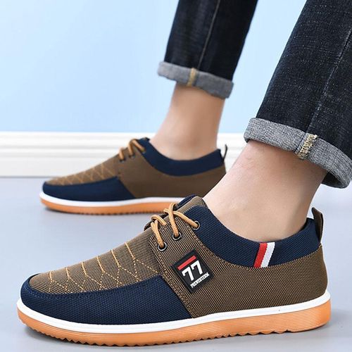 Men's Canvas Sneakers Work Leisure Outdoor Shoes Casual Sports - Brown